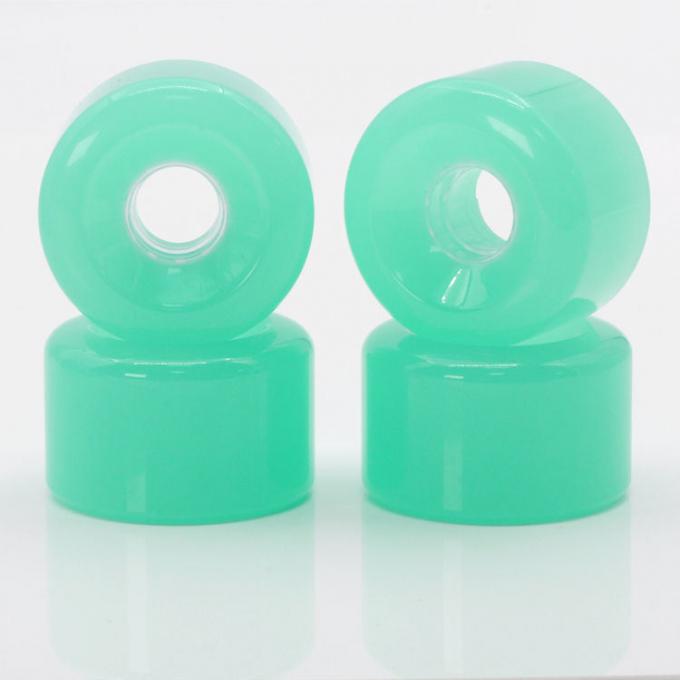تخصيص عجلات سباحة PU الخضراء 50MM-59MM عجلات سباحة طويلة 2