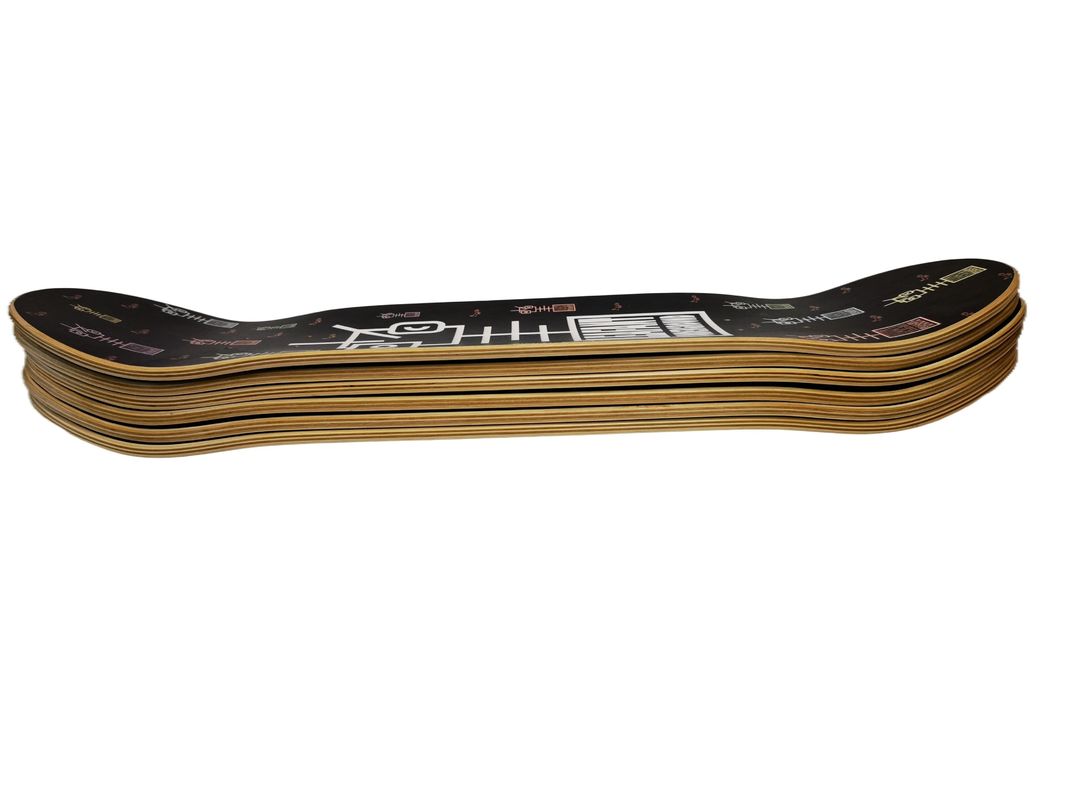 2024 مبيعات ساخنة نمط 7 Ply Maple Custom Concave Double Kick المهنية لوح التزلج الطويل